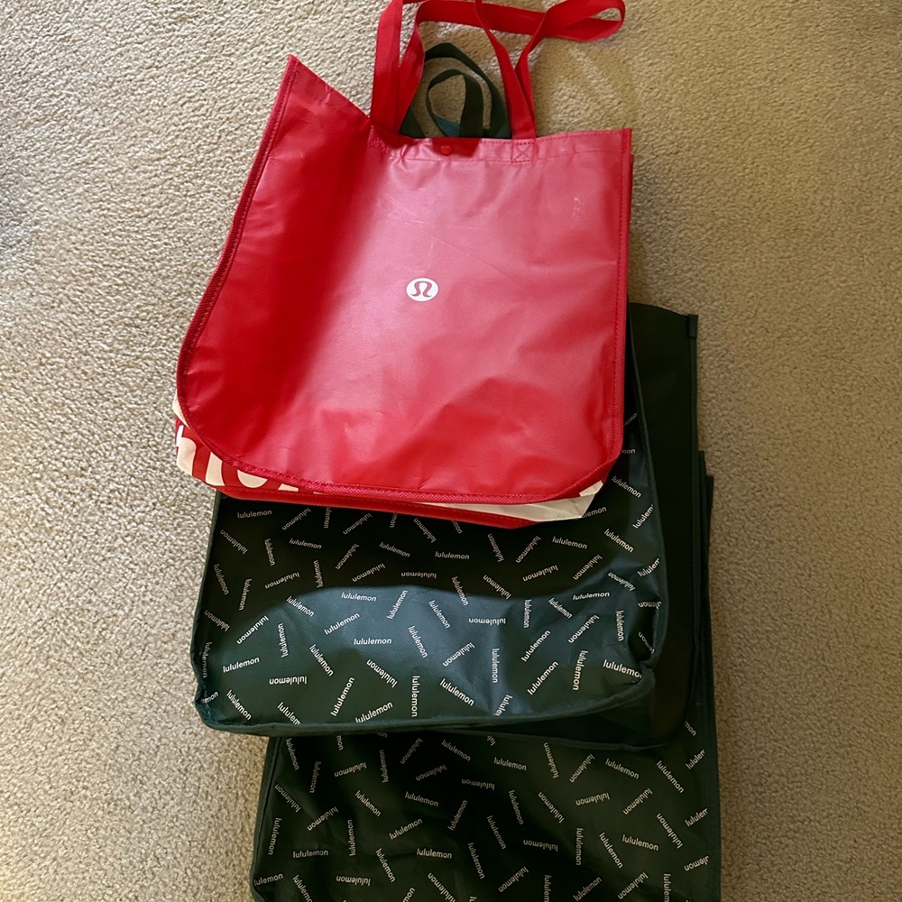 lululemon athletica Red and Black Tote Collection